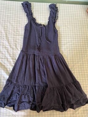 Aeropostale Navy Ruffle Strap Sundress